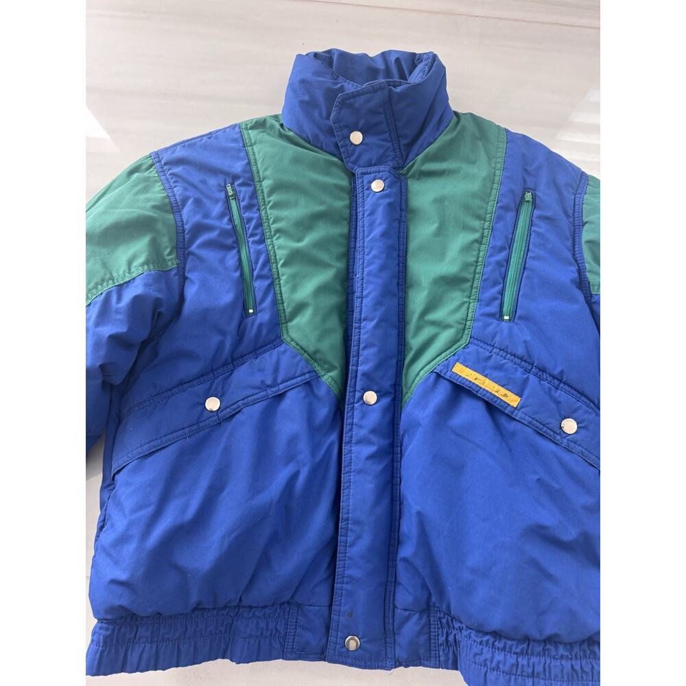 Rare Vintage Super Triple Goose Down Jacket – 90s Colorblock Ski Style - M/L